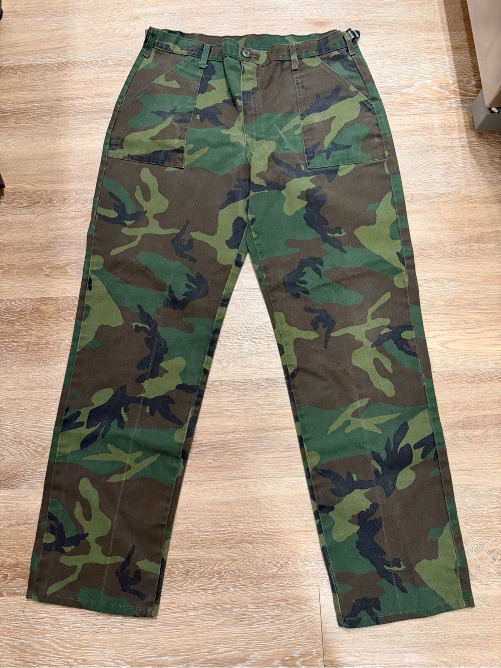 Camouflage Slim Cargo Pants - Green Camo